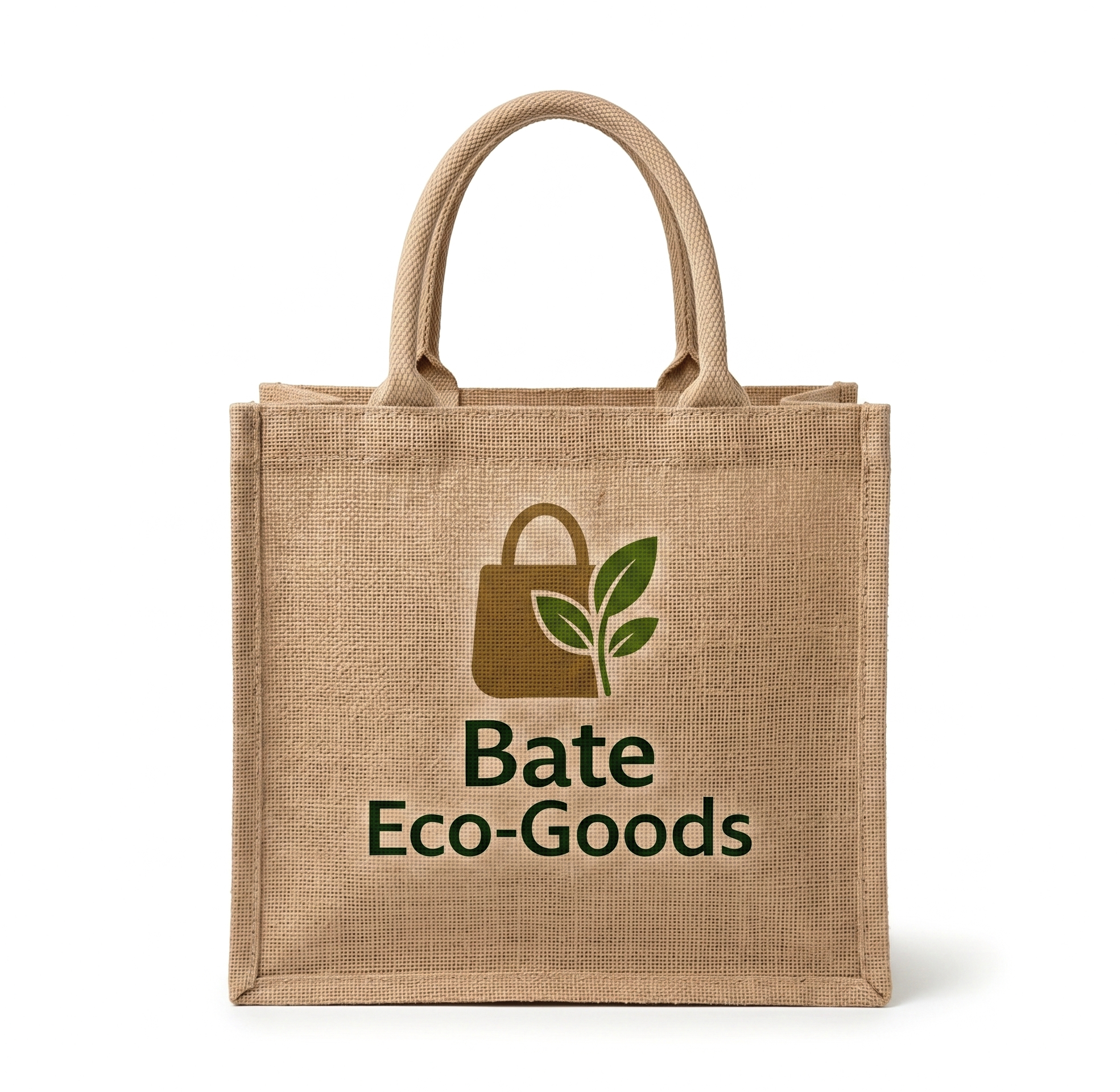 Premium Natural Jute Tote Bag with Padded Handles